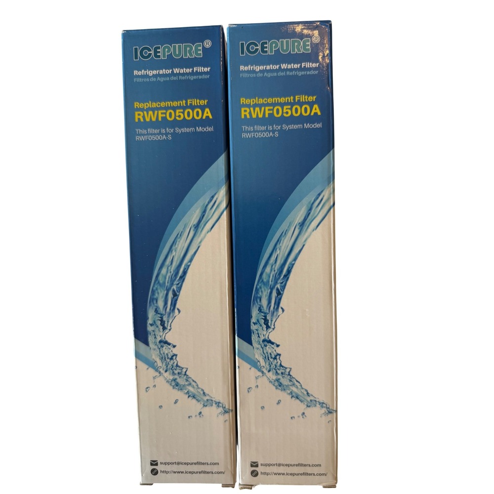 ICEPURE RWF0500A-S Refrigerator‎ Water Filter Replacement 2 Pack NSF Certified